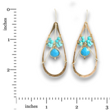 Connectivity Turquoise Continuous Wire Earrings