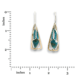 Contemplation Chrysocolla Earrings Continuous Wire Earrings - Art by any Means Jewelryproduct_