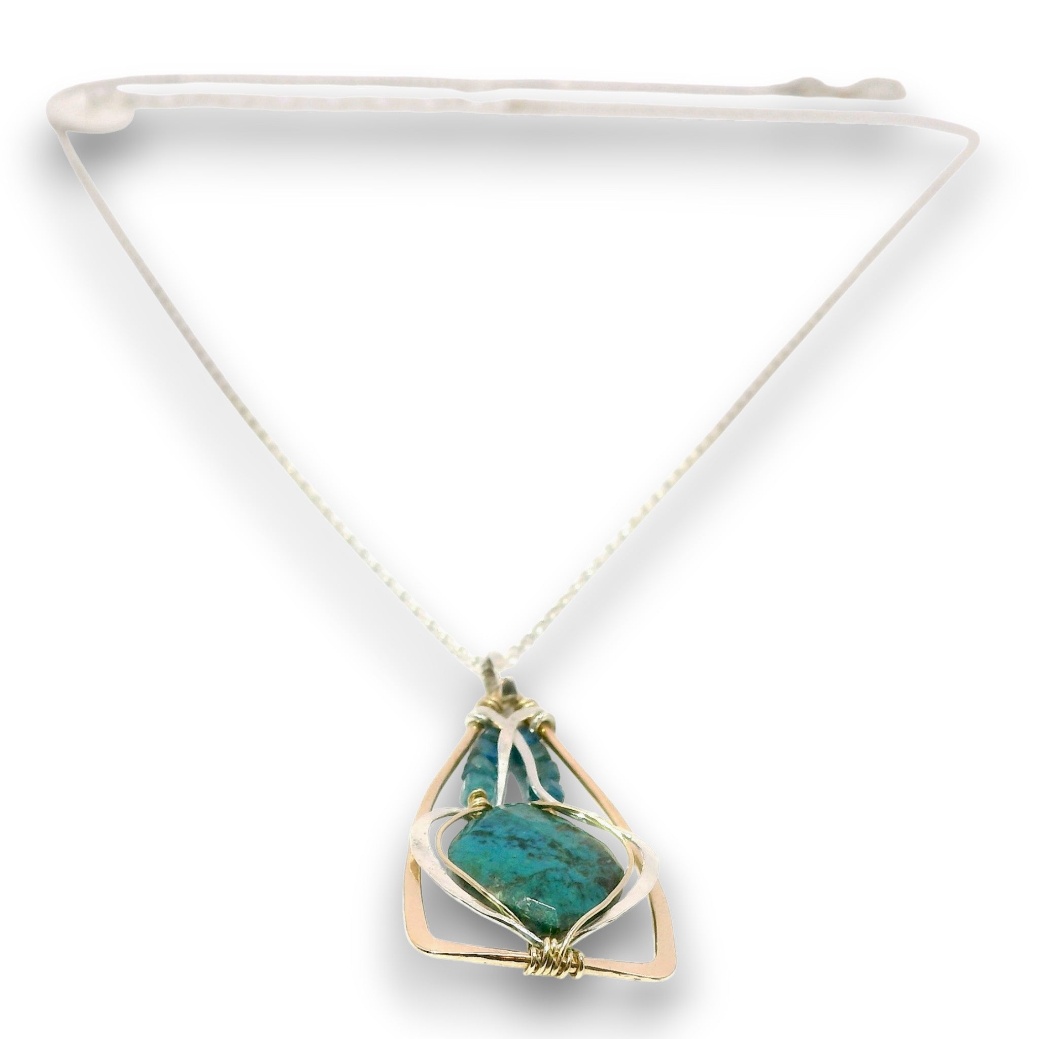 Contemplation Chrysocolla Necklace 85019N - Art by any Means Jewelryproduct_