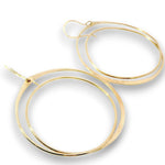 Continuum Brass Hoop Earrings - Art by any Means Jewelryproduct_