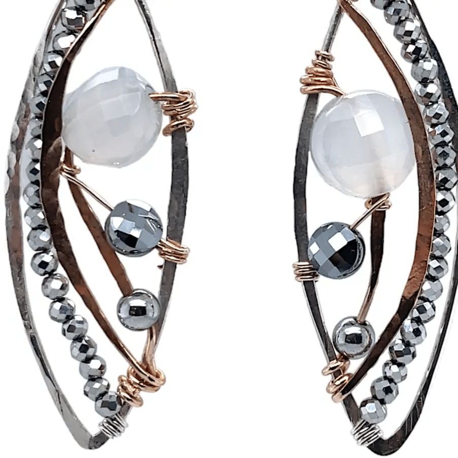 Cool Night Pyrite Earrings E82693 - Art by any Means Jewelryproduct_
