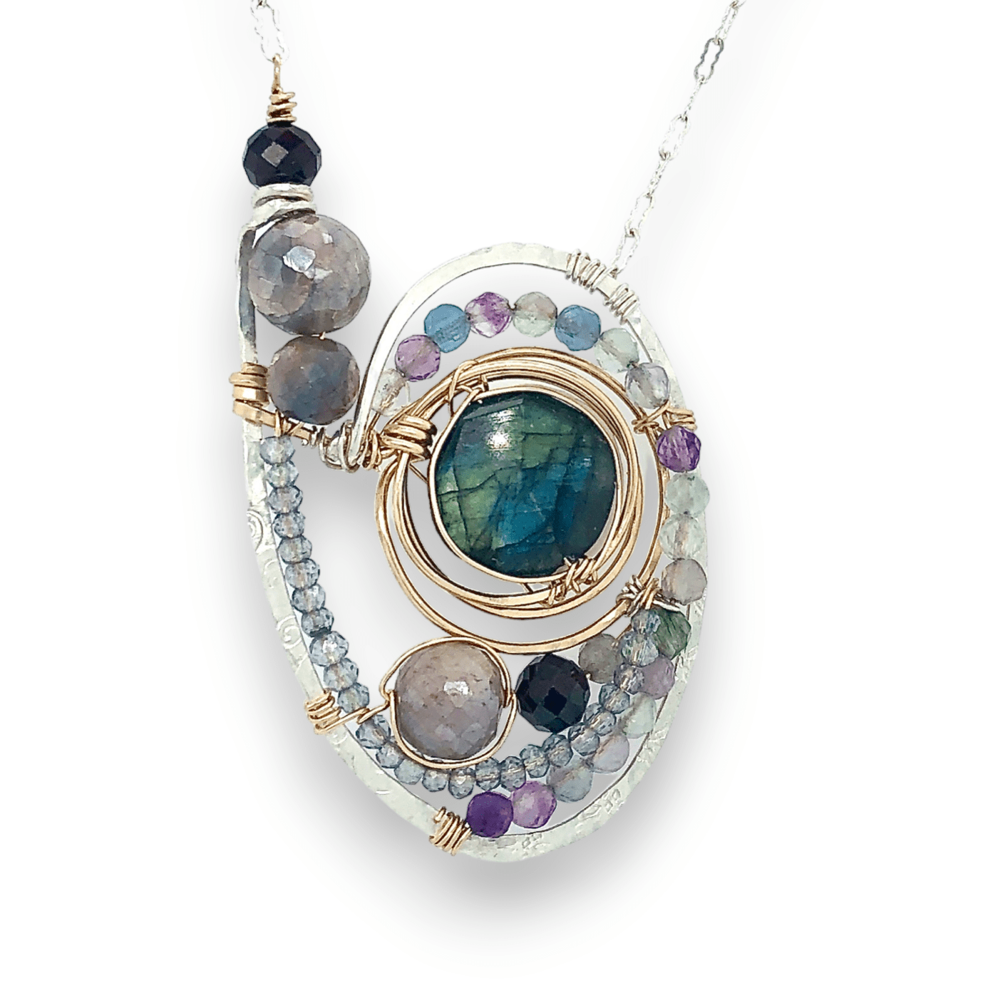 Cosmos Labradorite Moonstone Necklace - Art by any Means Jewelryproduct_