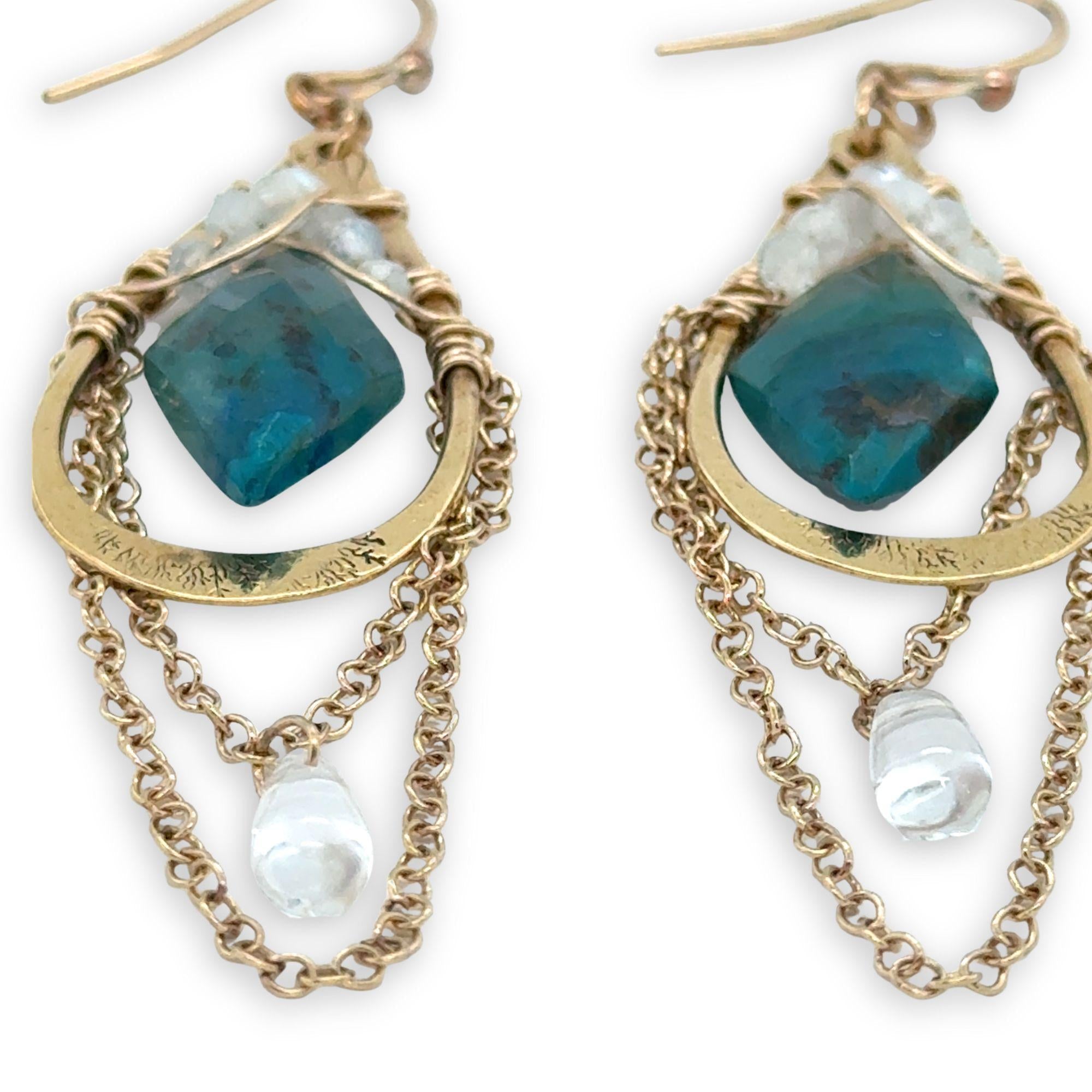 Courage Chrysocolla Earrings E84076 - Art by any Means Jewelryproduct_