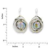 Blue Crystal Orbit Plantetary Earrings