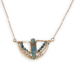 Curvilinear Deco Aquamarine Necklace 84205N - Art by any Means Jewelryproduct_