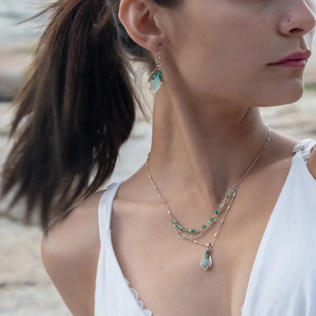 Cut Grass Jade Necklace 83080N - Art by any Means Jewelryproduct_