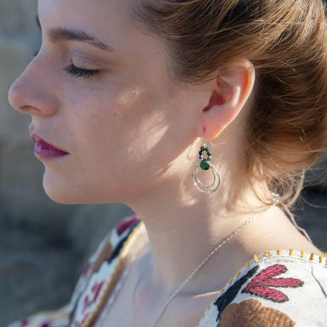 Darjeeling Green Amethyst Earrings - Art by any Means Jewelryproduct_
