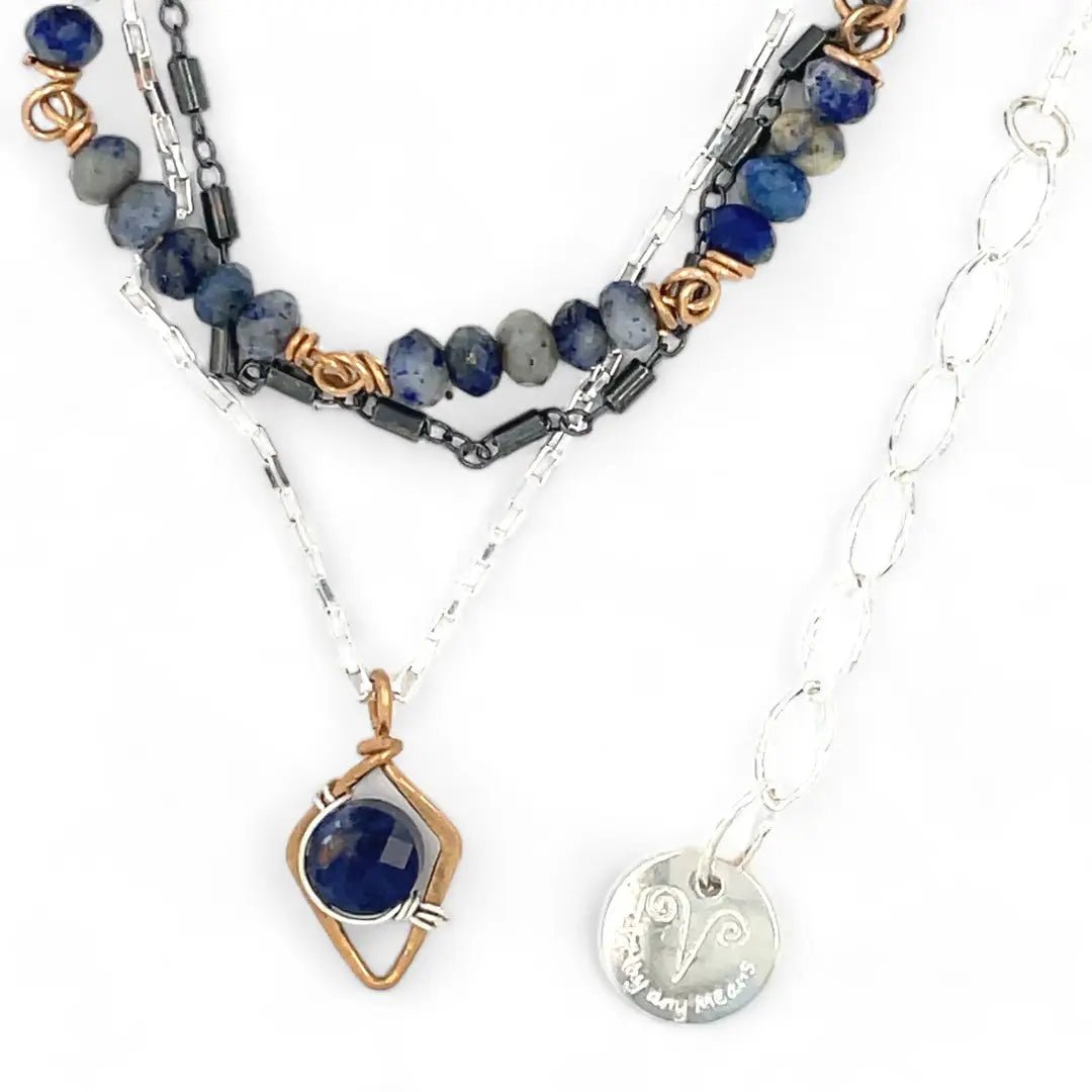 Denim Digger Lapis Necklace 83380N - Art by any Means Jewelryproduct_