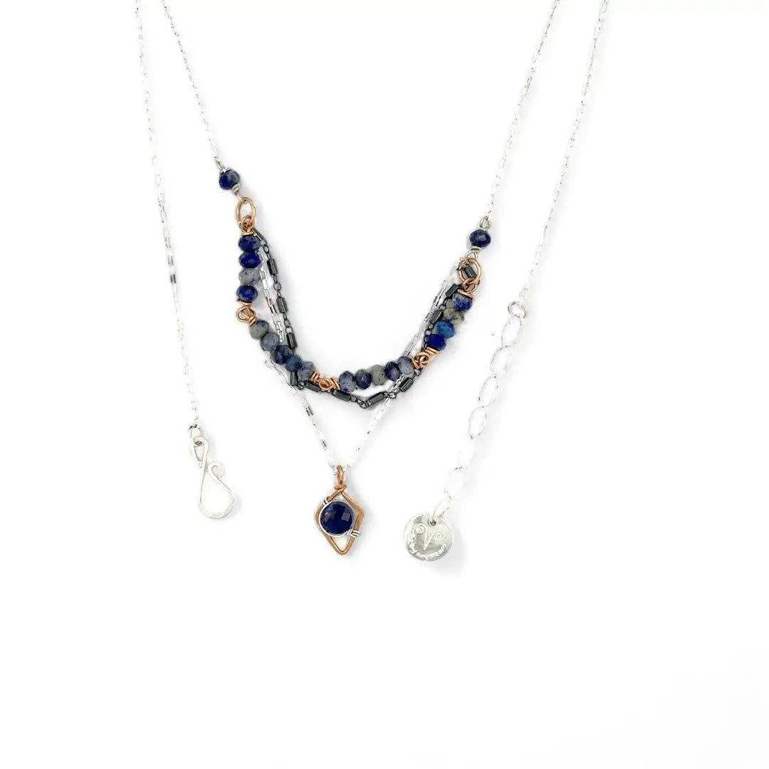 Denim Digger Lapis Necklace 83380N - Art by any Means Jewelryproduct_
