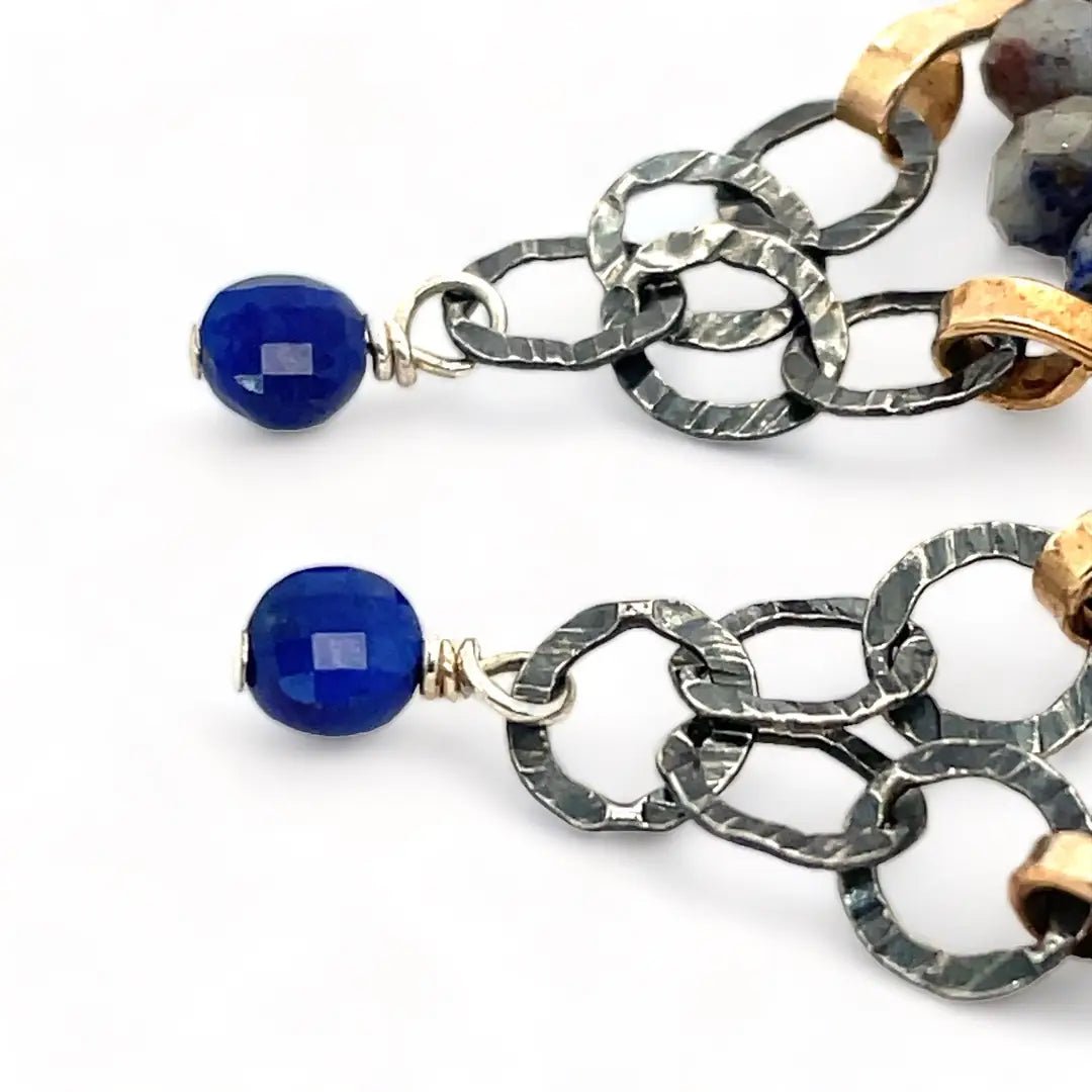 Denim Lapis Mini Chandelier Earrings E82512 - Art by any Means Jewelryproduct_