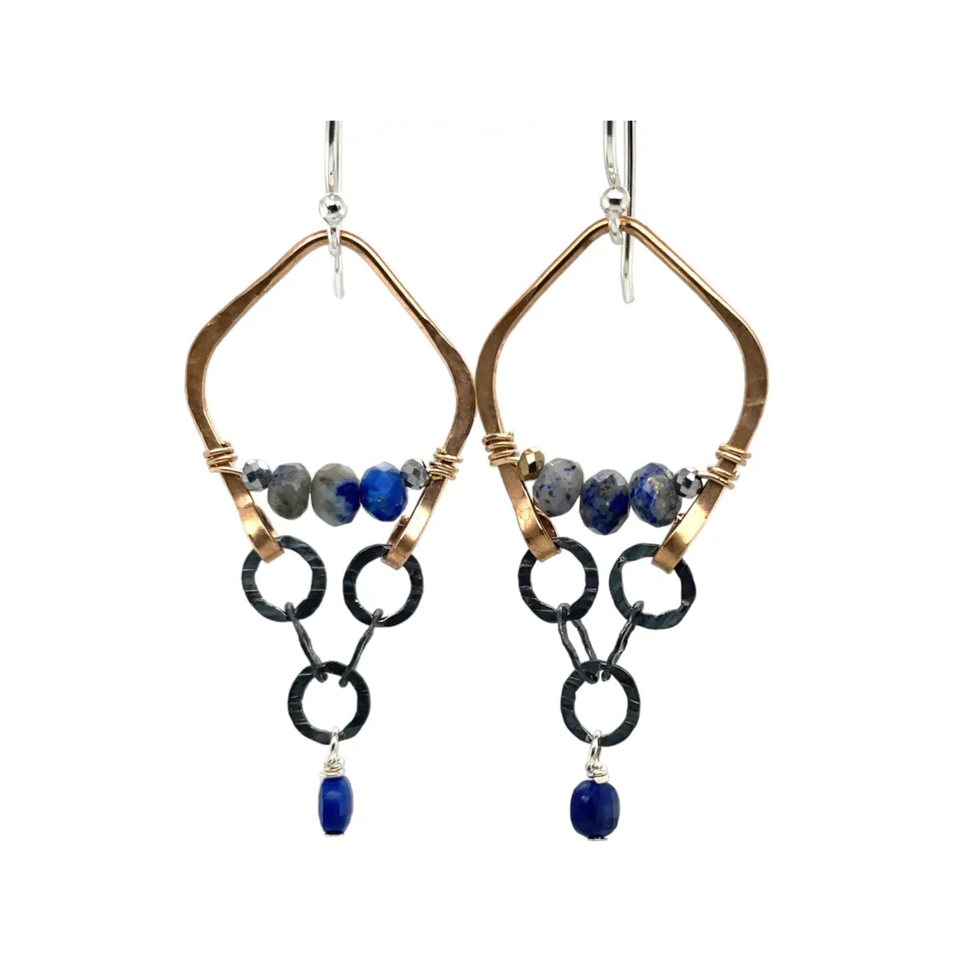 Denim Lapis Mini Chandelier Earrings E82512 - Art by any Means Jewelryproduct_