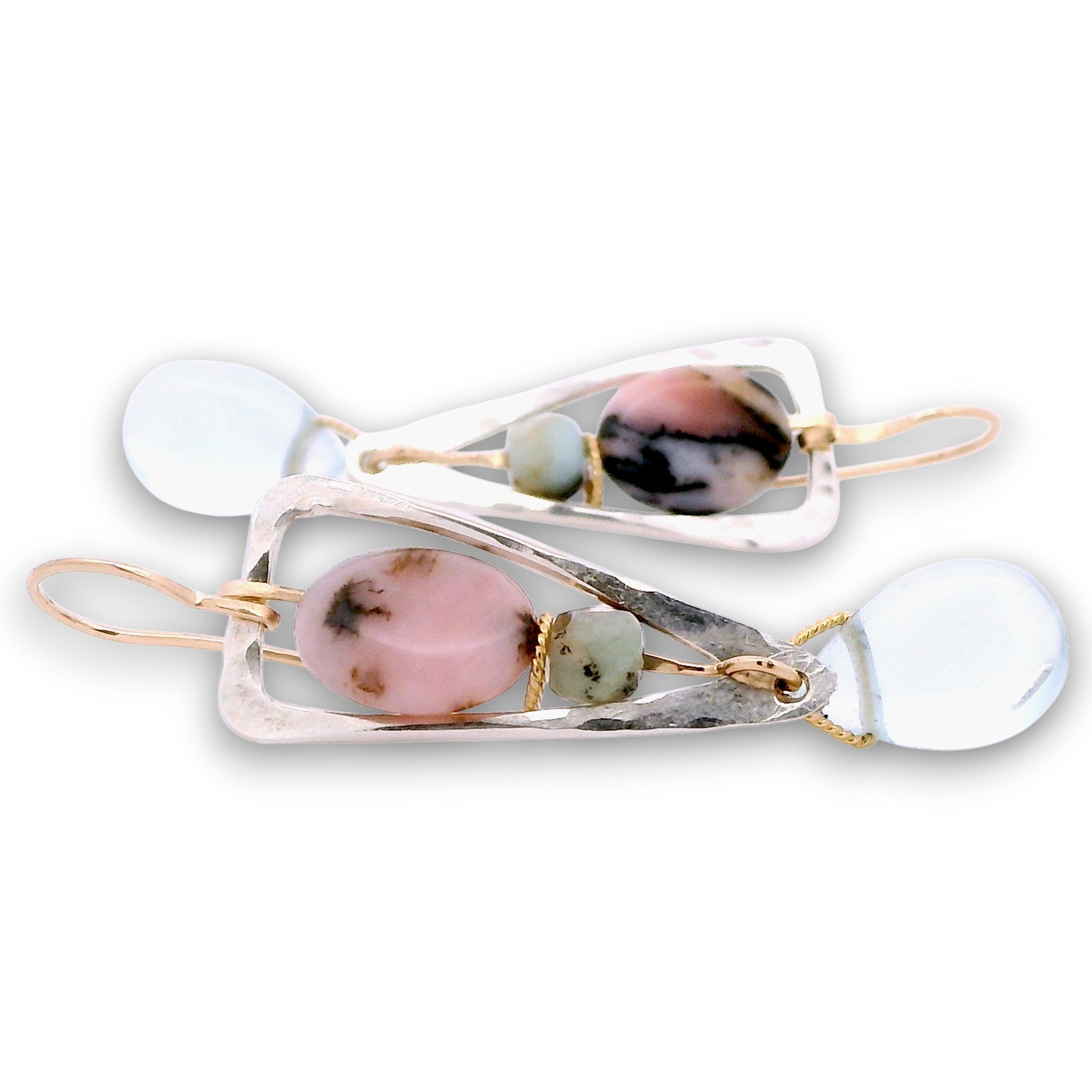 Directional Pink Opal Earrings E85052 - Art by any Means Jewelryproduct_