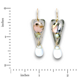 Directional Pink Opal Continuous Wire Earrings