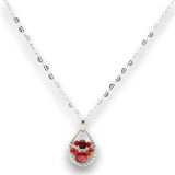 Divinity Garnet Drop Necklace 85028N - Art by any Means Jewelryproduct_