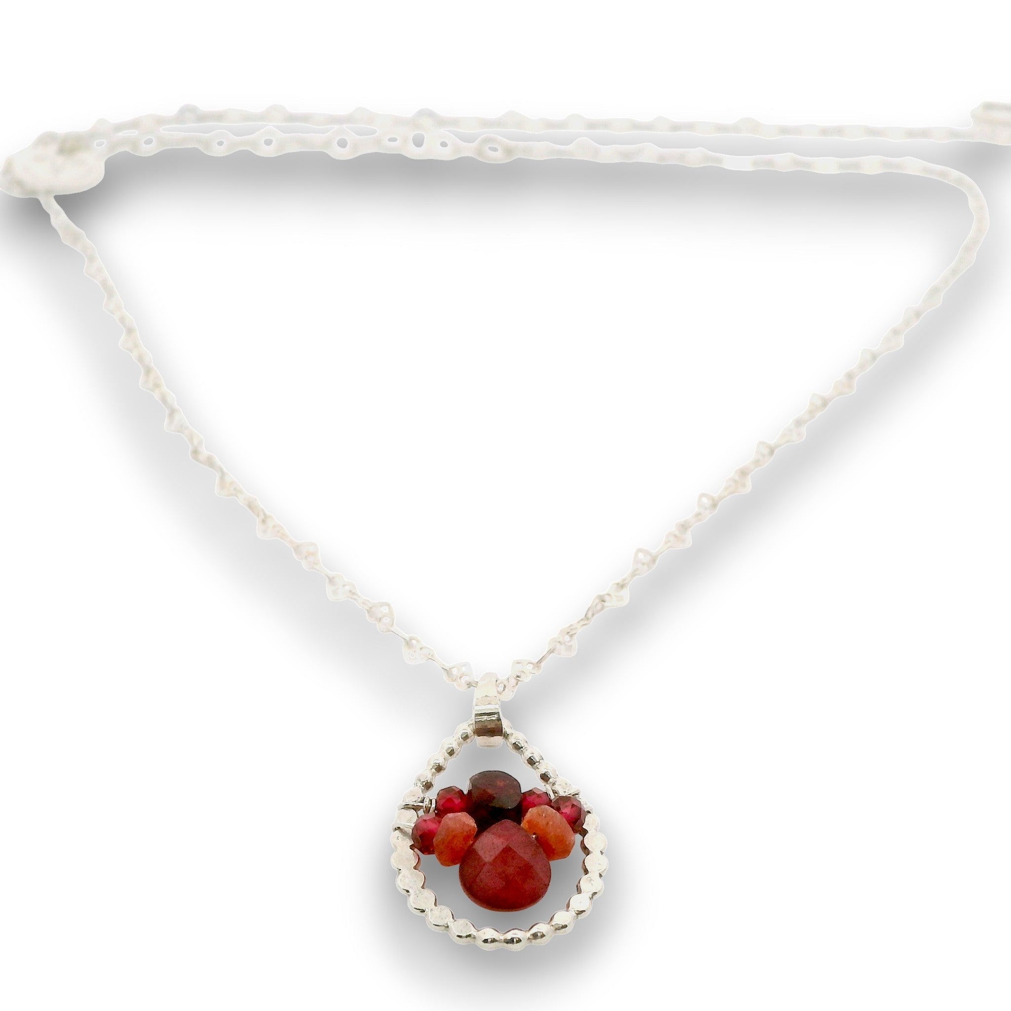 Divinity Garnet Drop Necklace 85028N - Art by any Means Jewelryproduct_