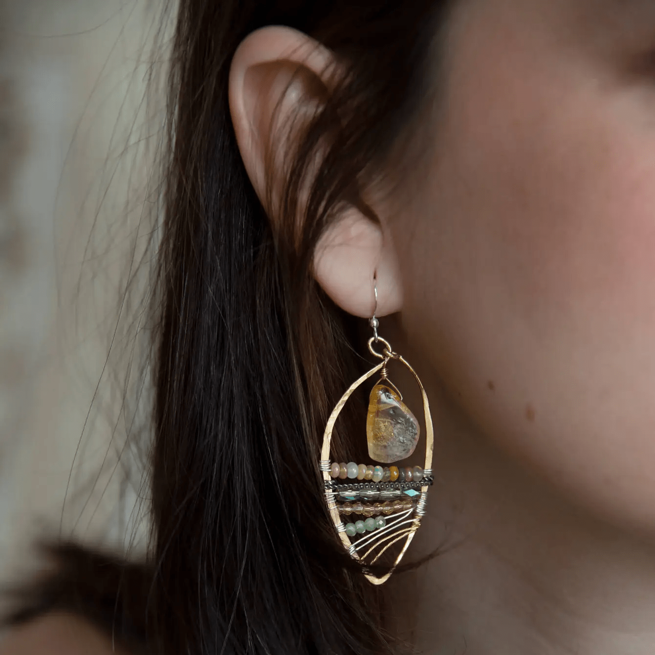 Drop of Sun Citrine Earrings - Art by any Means Jewelryproduct_