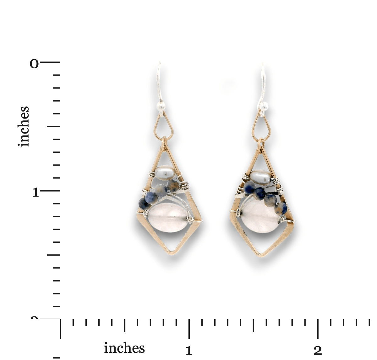 Dynamic Rose Quartz Drop Earrings - Art by any Means Jewelryproduct_