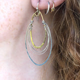 Radio Style Oval Hoop Earrings E71059