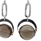 Minimal Smokey Quartz Earrings E82509