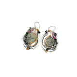 Prehnite Cameo Earrings E83294