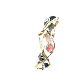 Rhodochrosite Wave Bracelet B404