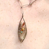 Gemstone Stain Glass Necklace 78230N