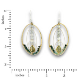 Elliptical Apatite Continuous Wire Earrings