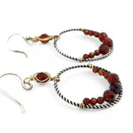 Ember Garnet Hoop Earrings E82596 - Art by any Means Jewelryproduct_