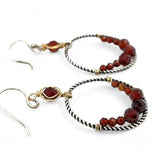 Ember Garnet Hoop Earrings E82596 - Art by any Means Jewelryproduct_