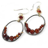 Ember Garnet Hoop Earrings E82596 - Art by any Means Jewelryproduct_