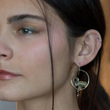 Embroidered Quartz Hoop Earrings E83536 - Art by any Means Jewelryproduct_