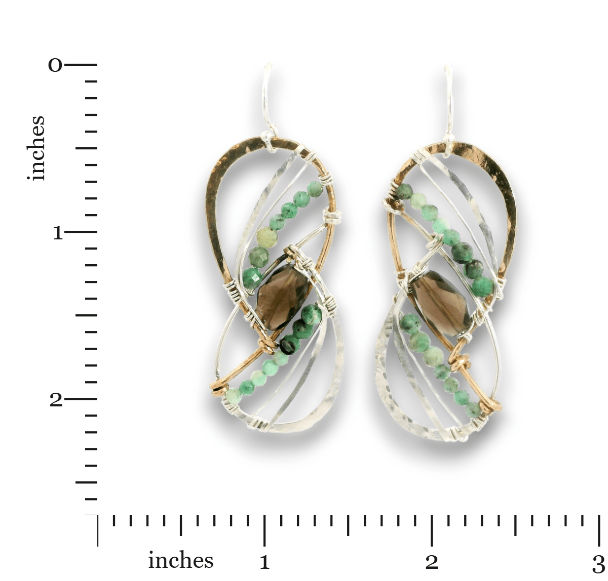 Emerald Gyro Earrings - Art by any Means Jewelryproduct_