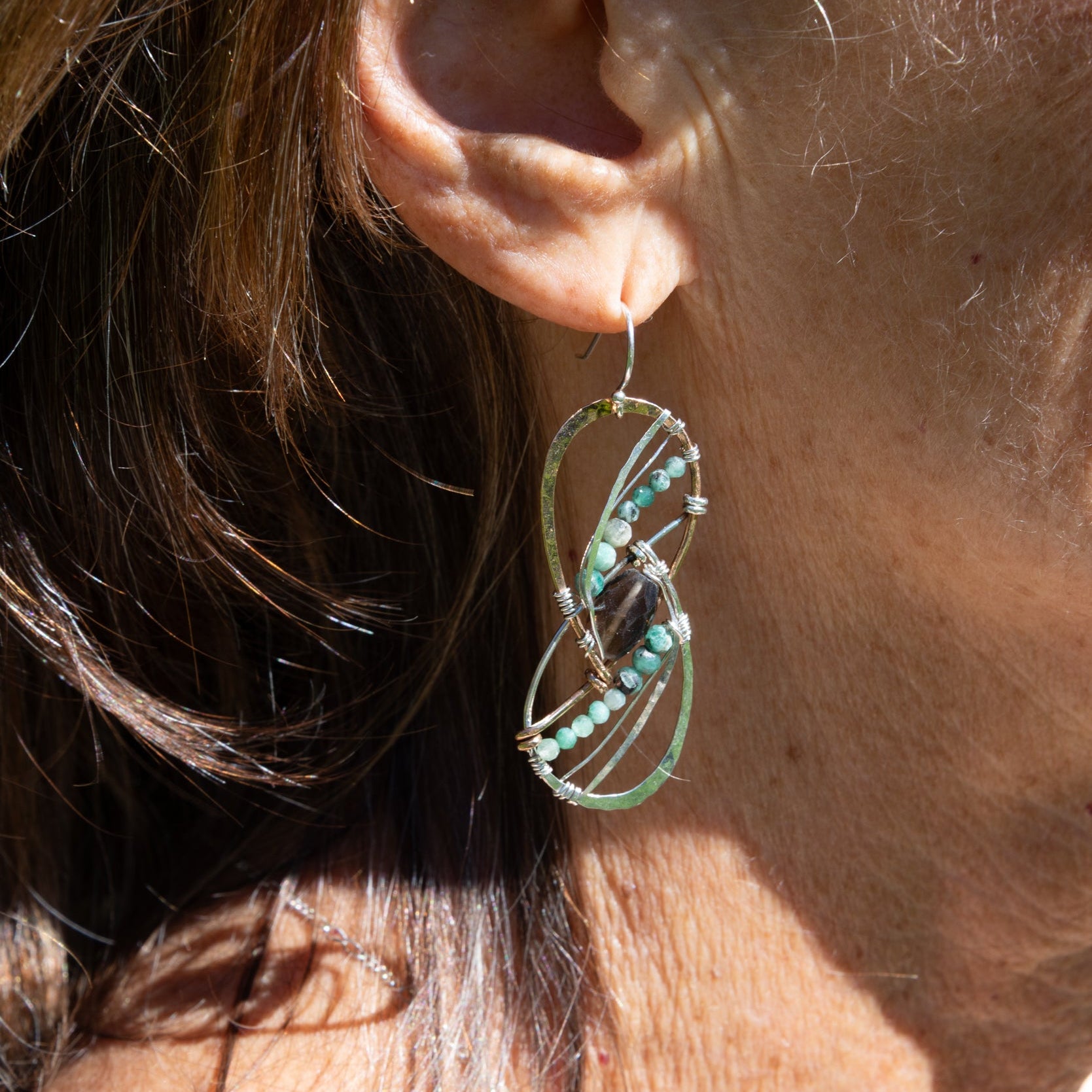 Emerald Gyro Earrings - Art by any Means Jewelry#product_
