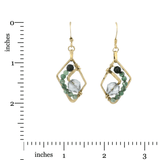 Emerald Trajectory Geometric Earrings - Art by any Means Jewelryproduct_