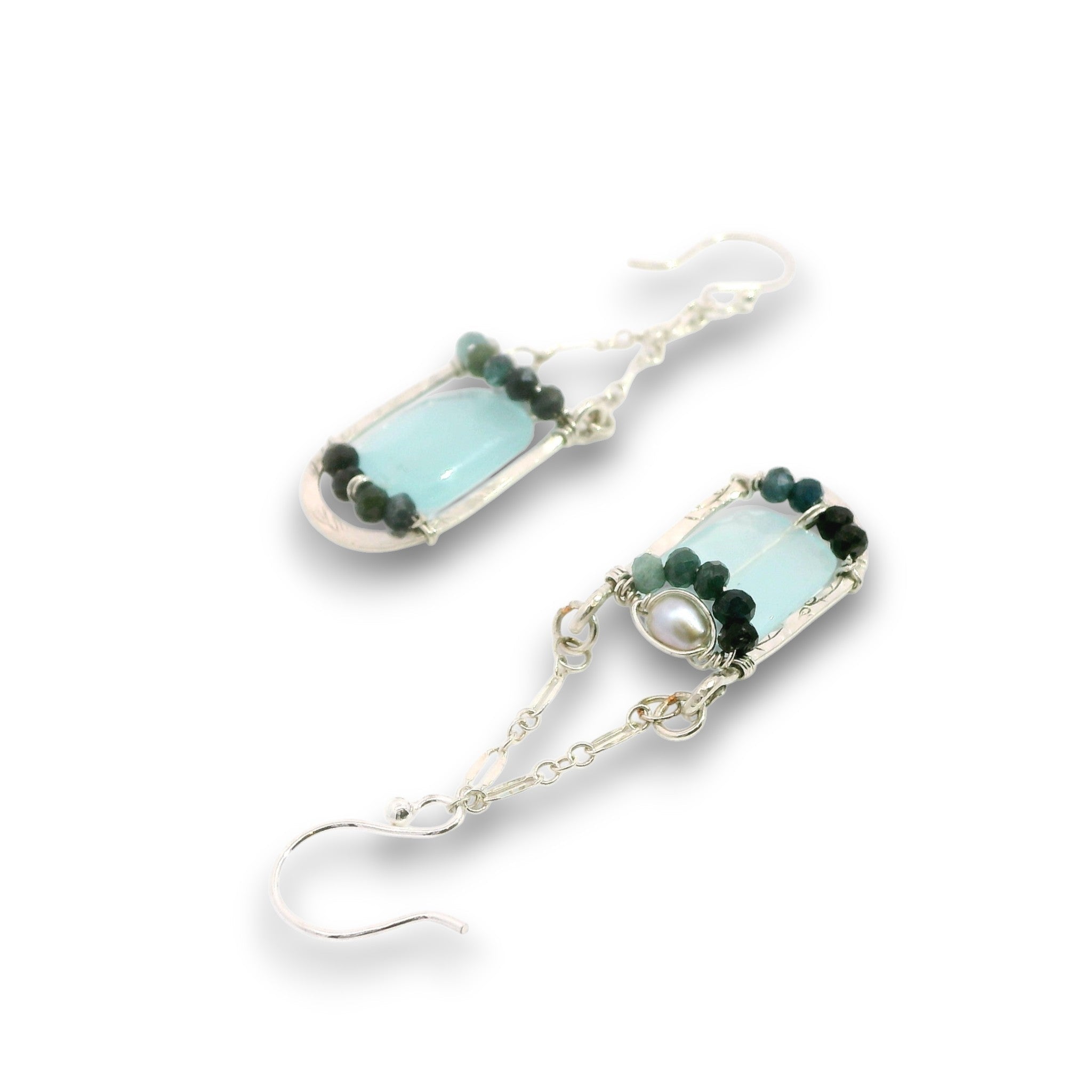 Encapsulated Chalcedony Earrings E85031 - Art by any Means Jewelryproduct_