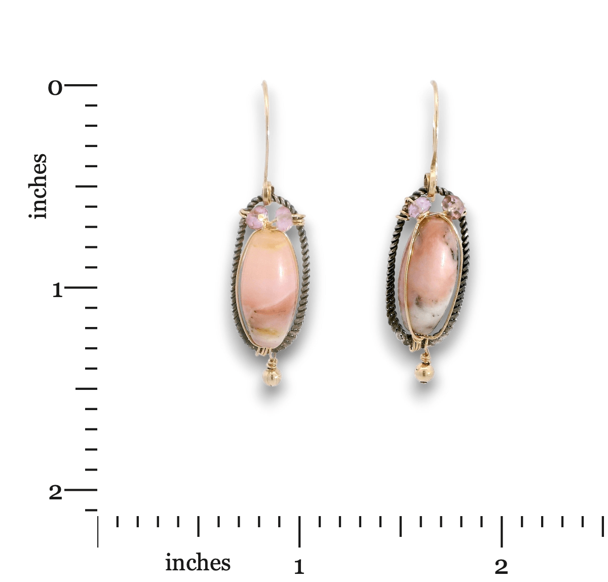 Encircled Opal Oval Earrings - Art by any Means Jewelryproduct_