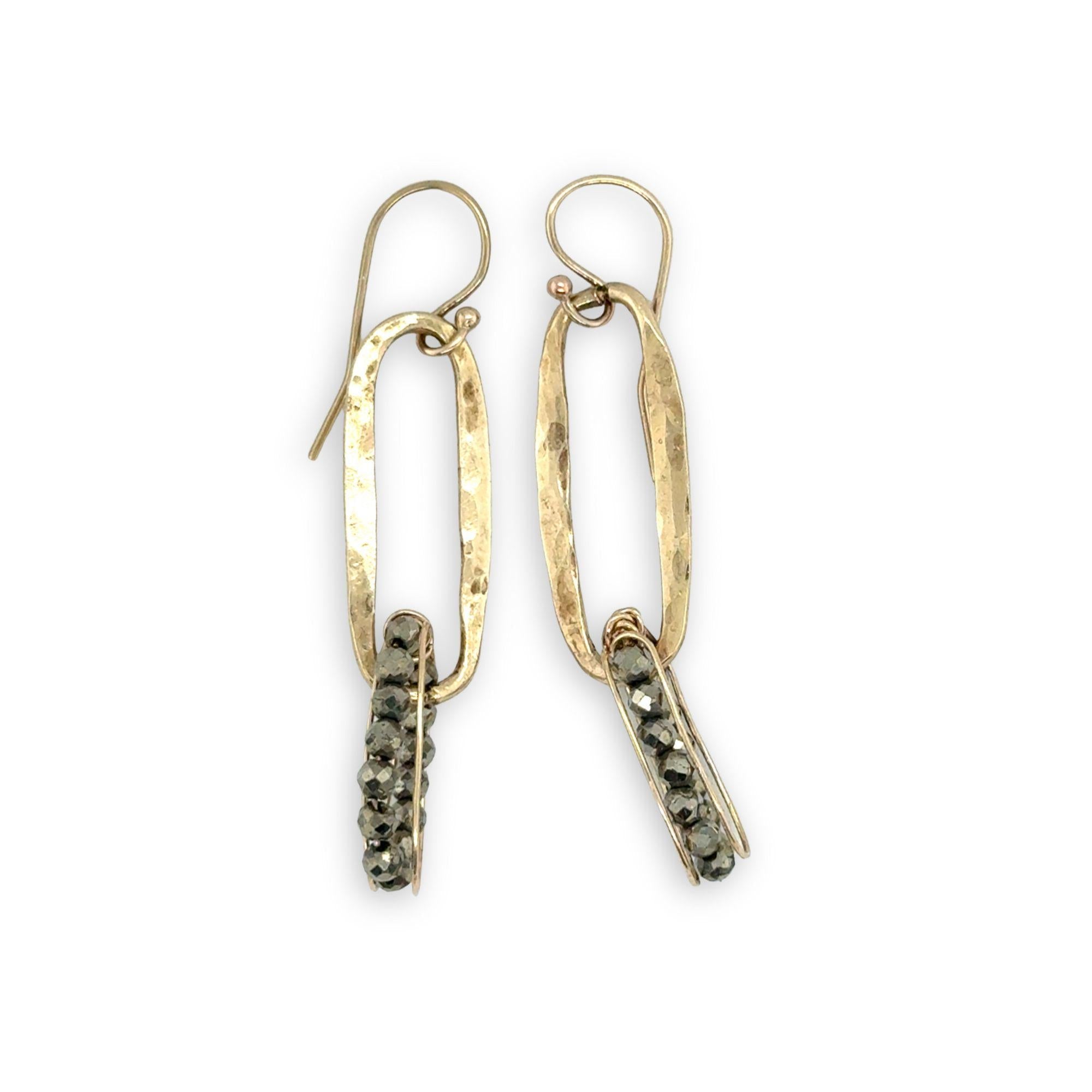 Eternity Band Pyrite Earrings E82585 - Art by any Means Jewelryproduct_