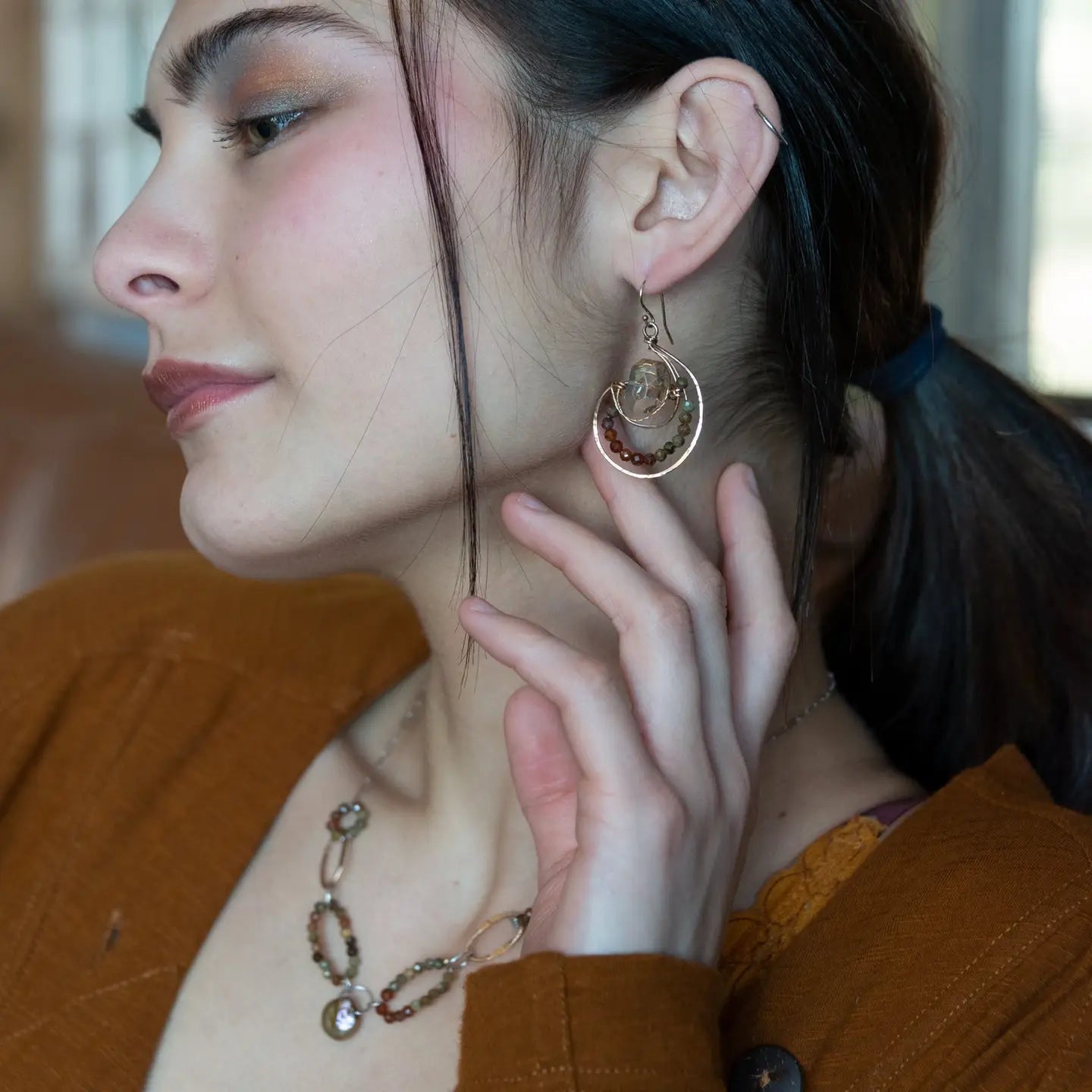 Ethereal Nutmeg Hessonite Earrings E83545 - Art by any Means Jewelryproduct_