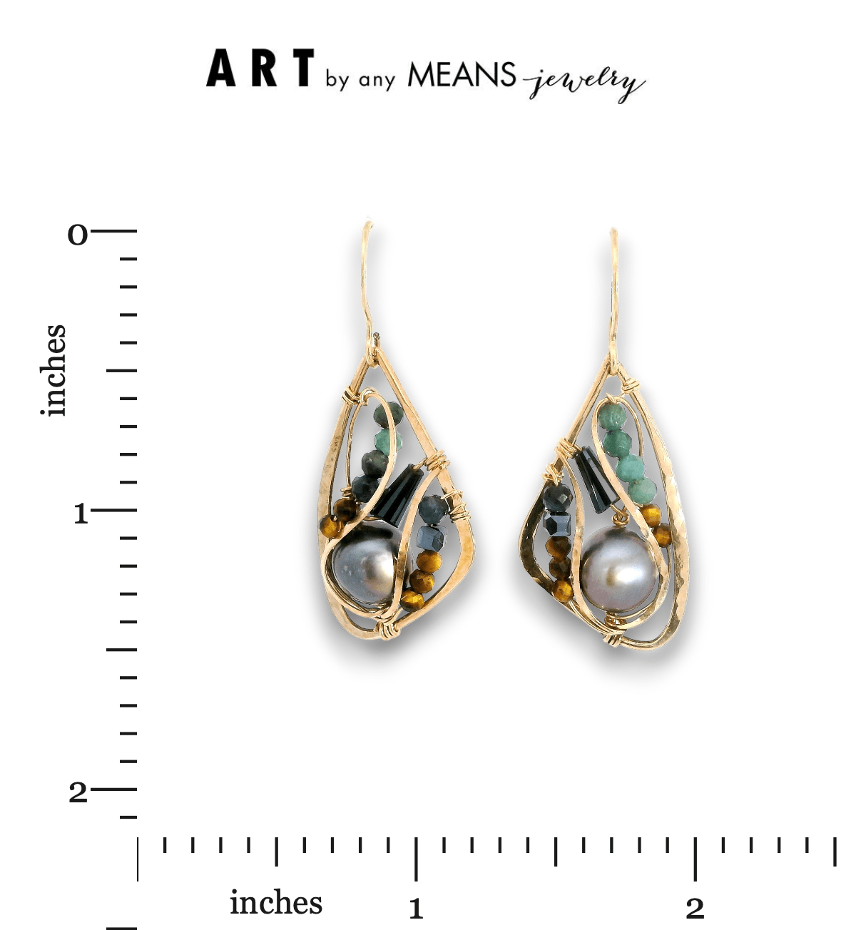 Evening Wing Pearl Drop Earrings - Art by any Means Jewelryproduct_