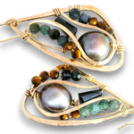 Evening Wing Pearl Drop Earrings - Art by any Means Jewelryproduct_