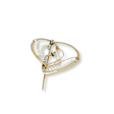 Lace Pearl Heart Pin P80080