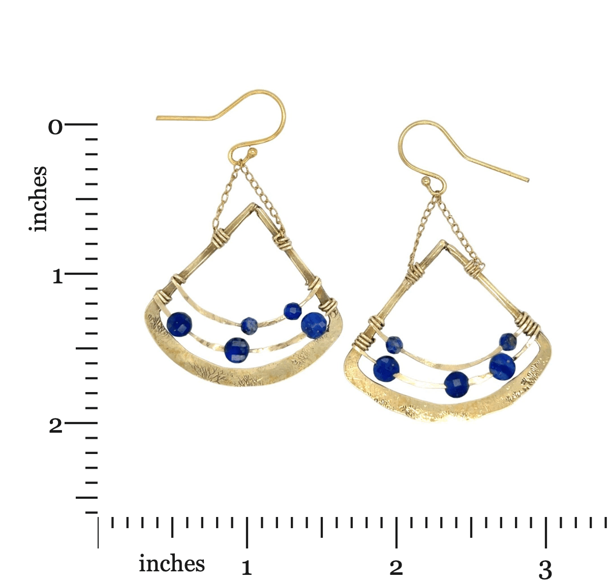 Fan Forgiveness Lapis Chandelier Earrings - Art by any Means Jewelryproduct_