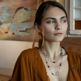 Embroidered Hoop Earrings E83536