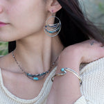 Feeling Blue Opal Hoop Earrings E82652 - Art by any Means Jewelryproduct_