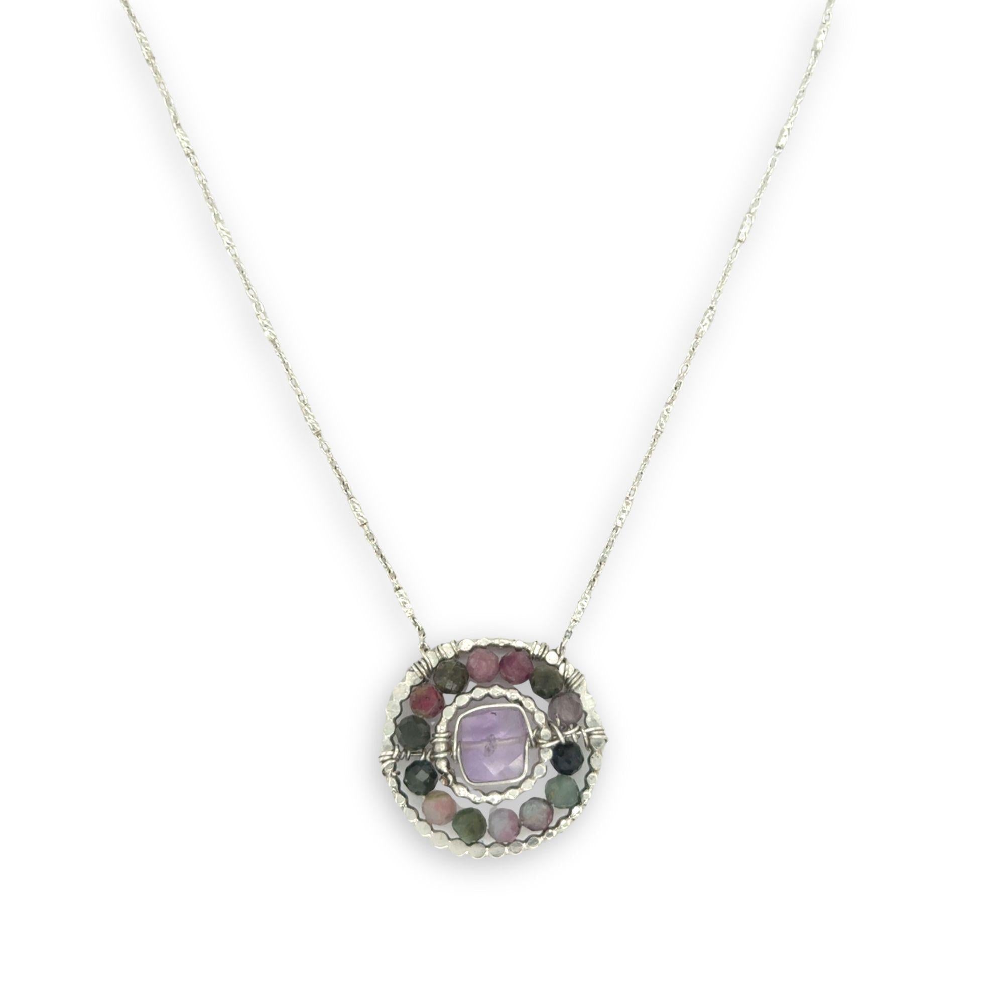 Flexibility Coin Tourmaline Necklace 84705N - Art by any Means Jewelryproduct_