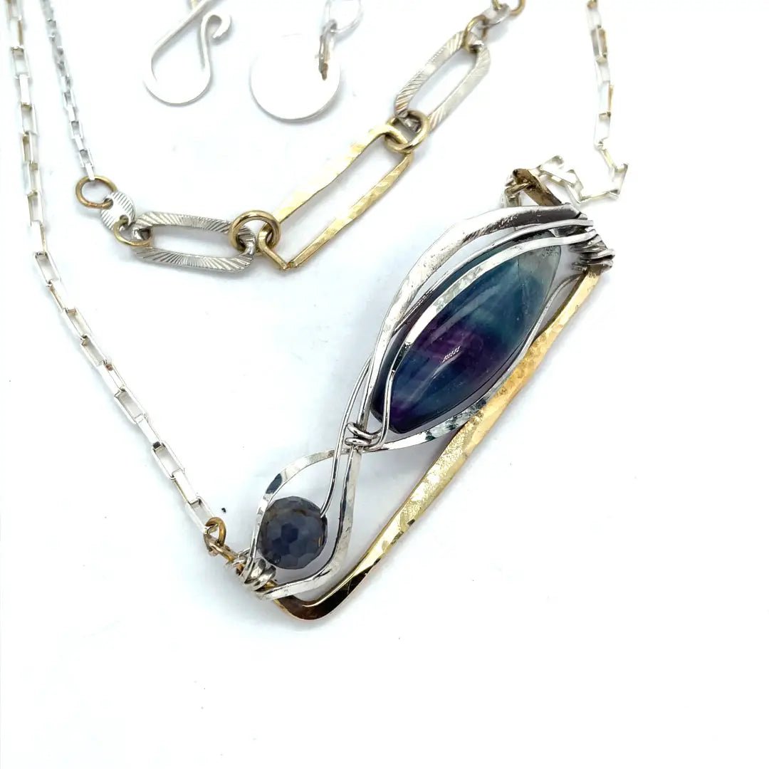Fluorite Link Necklace 83255N - Art by any Means Jewelryproduct_