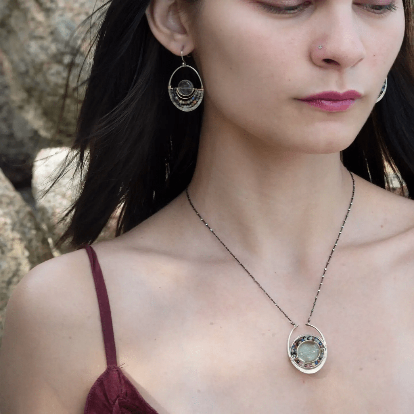 Fluorite Mixed Gemstone Necklace 83170N - Art by any Means Jewelryproduct_