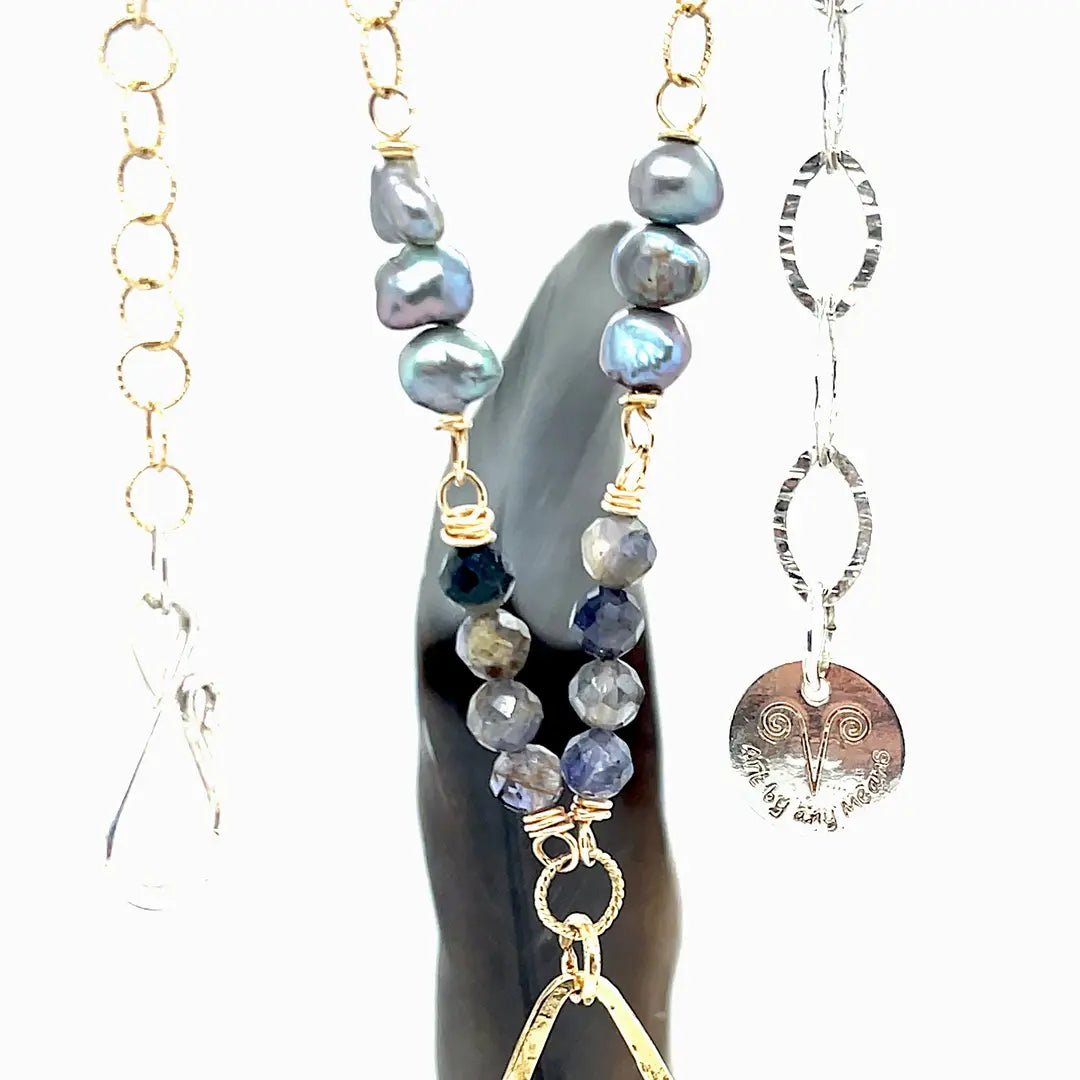 Fluted Chandelier Labradorite Necklace 82050N - Art by any Means Jewelryproduct_