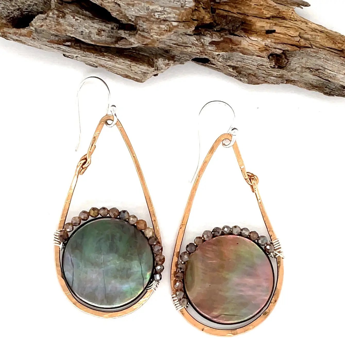 Full Moon Abalone Earrings - Art by any Means Jewelryproduct_