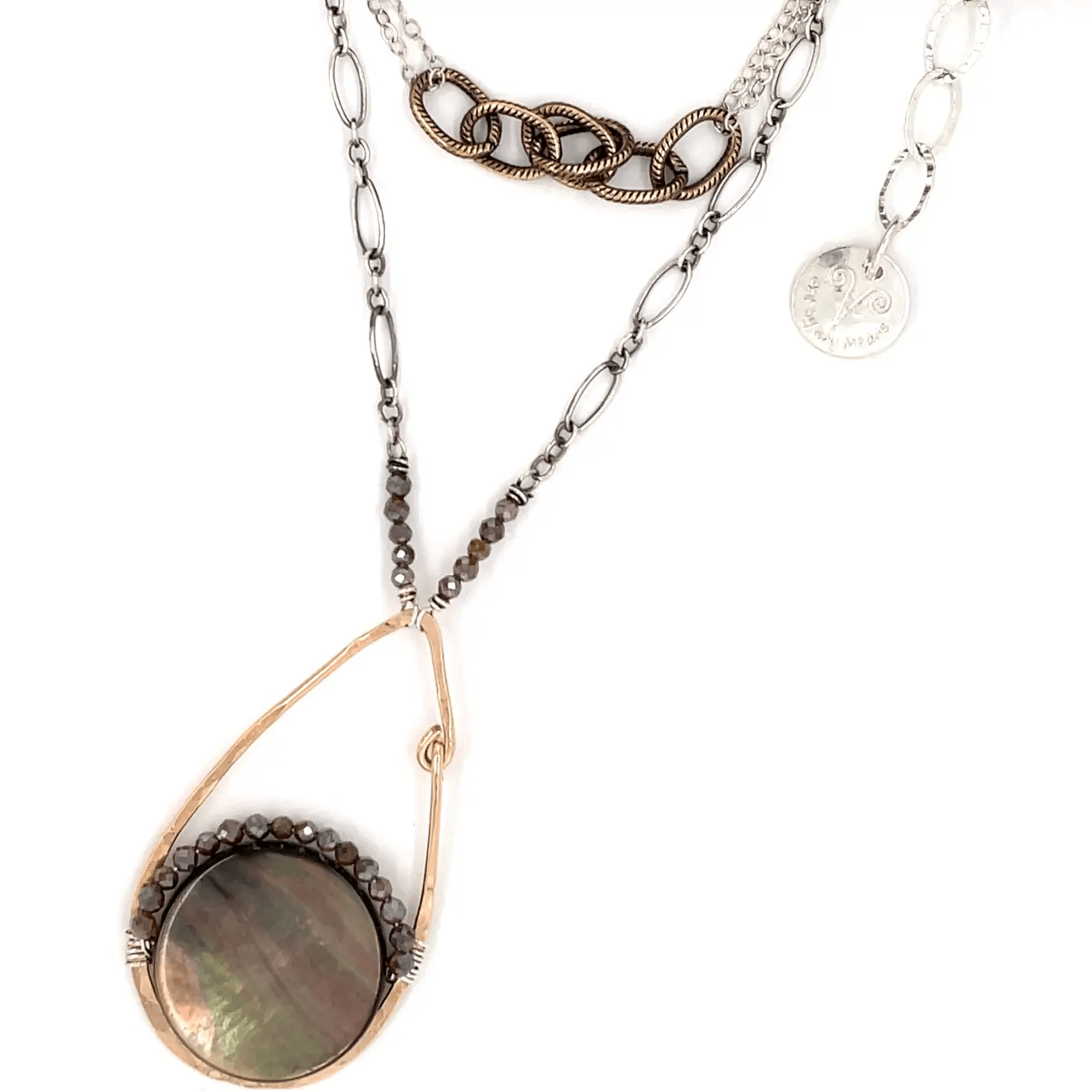 Full Moon Abalone Necklace - Art by any Means Jewelryproduct_